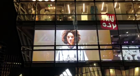 Australien Adiddas Shop Fenster für transparentes Glas LED-Display