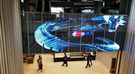 Indoor Transparenter LED-Bildschirm für Shipping Mall