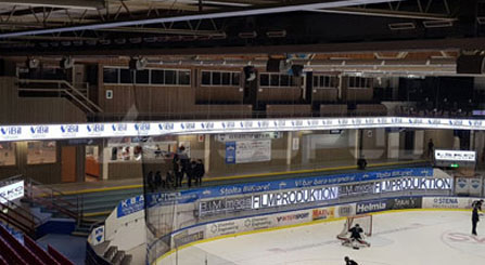 Hockey-Eisbahn-Werbe display