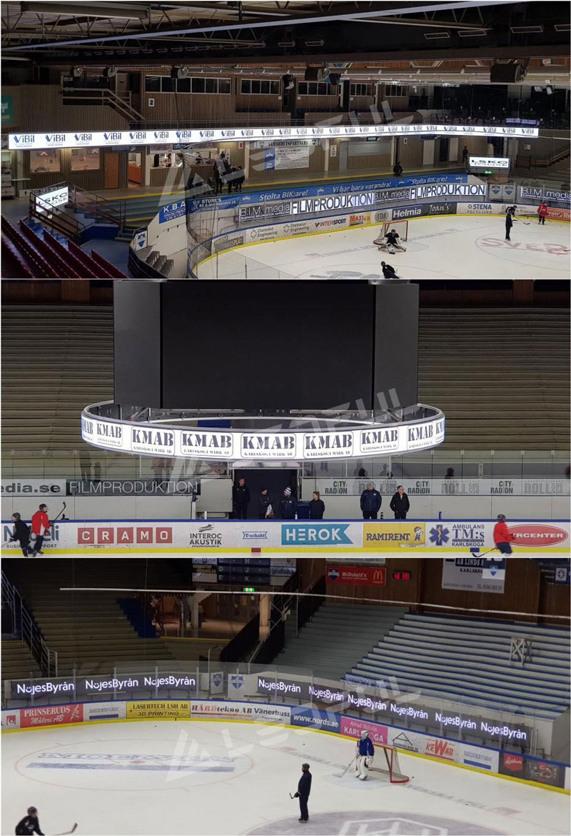 Swedish ice hockey stadium case with total 116 square meters