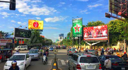 Kambodscha Street Advertising Display