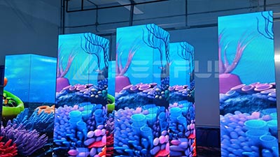 LEDFUL Indoor Cube Projekt und Wand montage projekt mit GOB in den USA