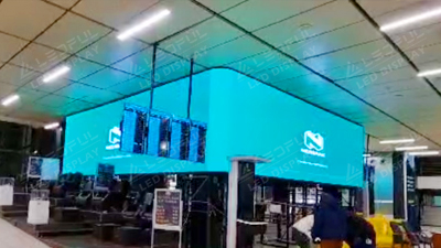 Indoor-LED-Anzeige für Flughafen in Südafrika